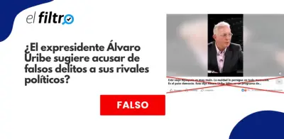 Álvaro Uribe aclara que frase sobre 'sembrar delitos' fue atribuida a rivales, no es su estrategia
