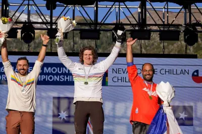 Marcelo Gutiérrez subcampeón mundial máster de downhill en Chile: leyenda colombiana