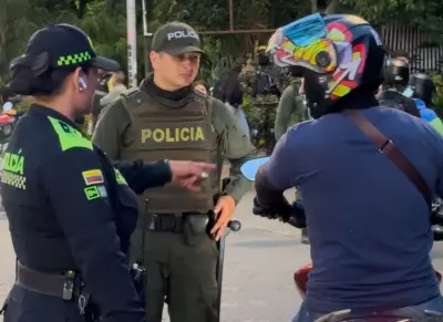 Operativos de seguridad en Bucaramanga: 36 motos inmovilizadas y armas incautadas