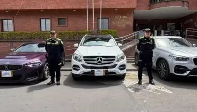 Policía recupera cuatro vehículos de alta gama robados en Bogotá valorados en $1.000 millones