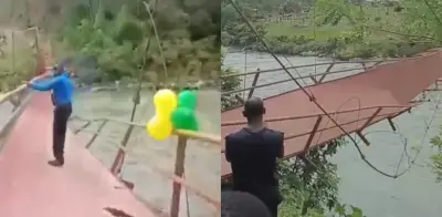 Puente recién inaugurado en Bagadó, Chocó, colapsa durante ceremonia oficial