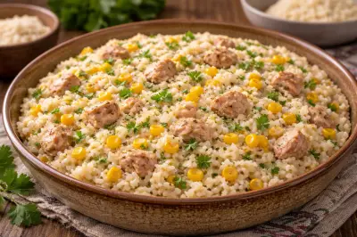 Receta Colombiana: Arroz Cremoso con Atún y Maíz, una Opción Económica y Fácil