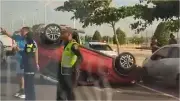 Accidente en el Gran Malecón de Barranquilla deja a mujer gravemente herida