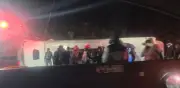 Accidente en vía Bogotá-La Vega: 20 heridos hospitalizados tras volcamiento de bus con 42 pasajeros