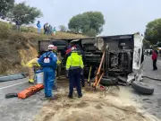 Accidente vial en ruta Tunja-Villa de Leyva deja 13 heridos tras volcamiento de bus público
