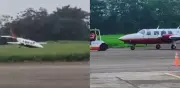 Avioneta aterriza de emergencia en aeropuerto de Villavicencio sin heridos