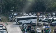 Bus del América choca con moto de Policía antes del clásico