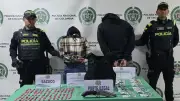 Capturan a dos hombres; uno portaba brazalete del Inpec y chaleco antibalas en Bogotá