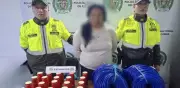 Capturan a mujer extranjera con 26 barras de pentolita y 200 metros de cordón detonante en Nariño