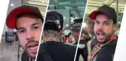 Emiliano Aguilar protagoniza tenso enfrentamiento con la prensa en aeropuerto de México