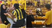 Escándalo viral en estadio: Hincha de Barcelona SC descubierto con amante durante partido