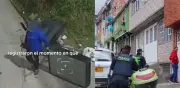 Hombre grabado botando cama en Bogotá recibe comparendo tras rastreo con drones y cámaras