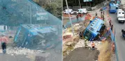 IDU responde tras volcamiento de bus del Sitp en obra de la av. 68 con cuatro heridos