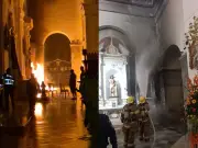 Incendio en Catedral de Santa Marta durante Jueves Santo movilizó a organismos de socorro