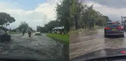 Inundaciones en autopista Norte de Bogotá generan caos vial tras desbordamiento de canal