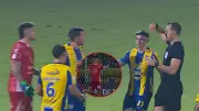 Portero paraguayo expulsado por gesto de 'pistola' hacia rival en partido de Primera División
