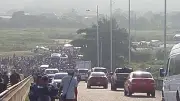 Protesta educativa bloquea vía a Barú en Cartagena por mal estado de colegio en Santa Ana