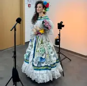 Santandereana Giselle Bonilla compite en final de concurso de canto en Moscú