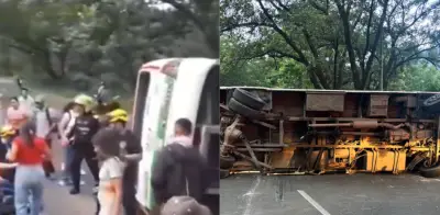Accidente de bus en Girardota-Barbosa deja al menos 21 heridos: empresa involucrada