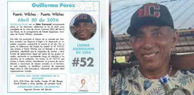 Asesinan a líder comunal recién electo en Puerto Wilches; van 52 en 2026