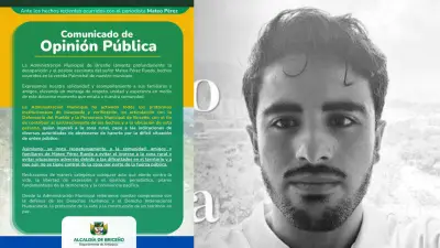 Buscan a periodista Mateo Pérez desaparecido en Briceño, Antioquia