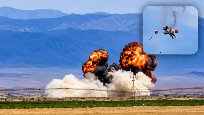 Choque aéreo en Idaho: dos aviones militares colisionan en pleno show