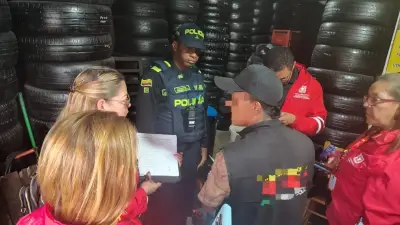 Cierran montallantas en Suba por presunta red de pinchallantas