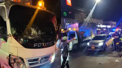 Conductor de furgón atropella múltiples motos en Cali: 7 heridos