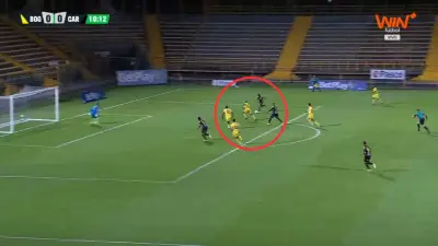 Gol anulado a Real Cartagena por fuera de juego milimétrico ante Bogotá FC