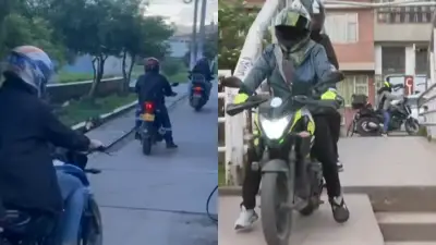 Motociclistas invaden andenes y puentes peatonales en Bogotá para ahorrar tiempo