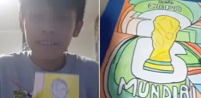 Niño crea a mano su álbum del Mundial 2026 y se vuelve viral; Panini le responde
