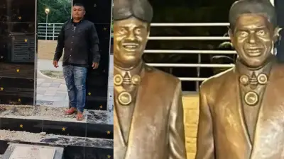 Retiran estatuas del Binomio de Oro en Valledupar por falta de parecido
