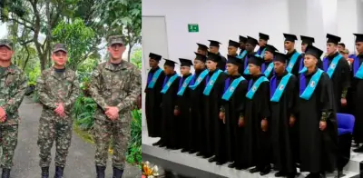Veinte soldados de la Cuarta Brigada se gradúan de bachiller en Medellín