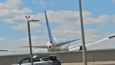 Video: avión golpea camión al aterrizar en aeropuerto de Newark, EE.UU.