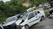 Accidente en vía al Aeropuerto Palonegro deja solo daños materiales