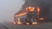 Bus incinerado en vía Bogotá-Cúcuta: ELN sería el responsable del ataque