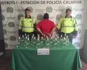 Capturan a pasajero con 60 botellas de licor ilegal en bus en Bolívar