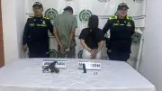 Capturan en flagrancia a pareja con pistola en Bucaramanga