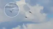 Choque de dos aviones militares en Idaho: cuatro tripulantes eyectados