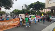 Cierre en Avenida 2 Norte por protesta en el centro de Cali