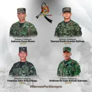Cuatro militares mueren al caer en campo minado en límites de Meta y Guaviare