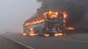 ELN incinera bus de Concorde en vía Málaga-Pamplona, Santander