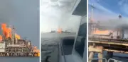 Explosión en planta de gas en Venezuela deja seis heridos y un incendio activo