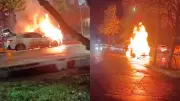 Incendio vehicular en la Autopista Norte de Bogotá genera caos vial