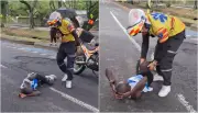 Insólita lesión en Maratón de Cali: keniano cae en un hueco y se retira