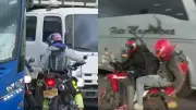 Motociclistas huyen en contravía para evitar controles en Bogotá