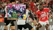 Pelea entre Santa Fe y Corinthians tras el empate en El Campín