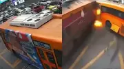 Tragedia en Bangkok: tren de carga choca contra autobús y deja 8 muertos