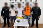 Tres capturados por microtráfico cerca de colegios en Mompox, Bolívar