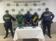 Tres presuntos ladrones capturados en Jamundí tras persecución policial